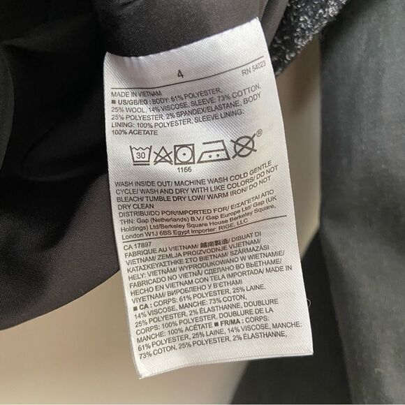 Banana Republic-Wool Blend Tweed Moto Cropped Jacket - Picture 9 of 10